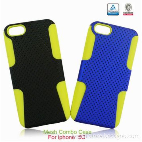 Mesh Combo 2-in-1 PC+Silicone Cover for Apple's iPhone 5C